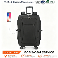 Valise à roulettes de maquillage personnalisable avec logo, sac à dos de maquilleur en PVC, organisateur de rangement pour outils capillaires, idéal pour les voyages