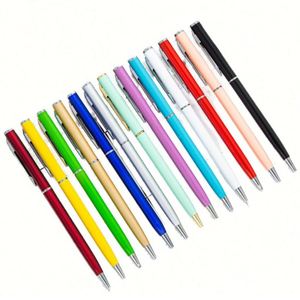 Bolígrafo de Lujo con Logotipo Personalizado, Cuerpo Delgado de Metal Negro, Mecanismo de Giro para Abrir, para Hoteles, Reuniones, Oficinas, Regalos Empresariales, Propósitos Promocionales - Product Image 3