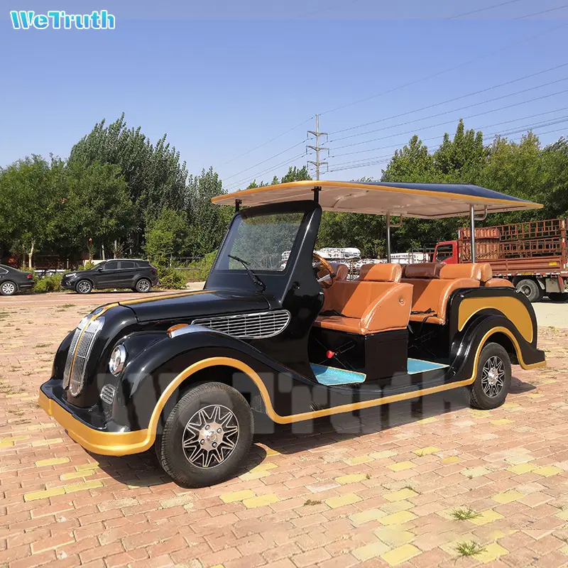 WeTruth 6-Sitzer 6 Passagier alte Golf Cart Diamond Floor Mat Retro Vintage Oldtimer für Club