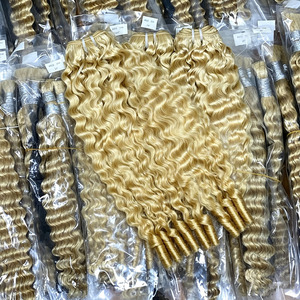 Paquetes de Cabello Humano Virgen Rizado Francés Rubio 613, Extensiones de Cabello Rizado Brasileño 100% Sin Procesar al por Mayor - Product Image 3