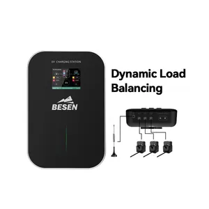 BESEN 22kW動的負荷分散EV充電器32A3相スマート電気自動車充電レベル2 EV家庭用充電ステーション