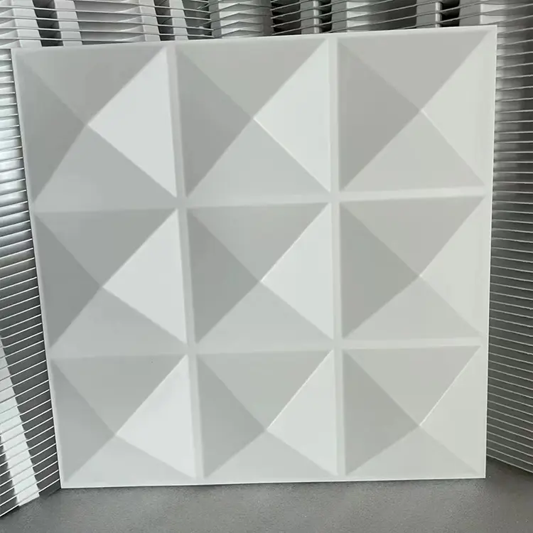 Gitter einfach weiß/schwarz langlebig PVC 3d-Wandplatte Heimdekoration Wandpapier wasserdicht