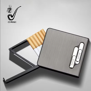 Công Suất Lớn Hồ Quang Đôi USB Thuốc Lá Trường Hợp Có Thể Sạc Lại Windproof Nhẹ Hơn Với Gói Chống Thấm Nước Kim Loại Nhẹ Hơn Trường Hợp - Product Image 2