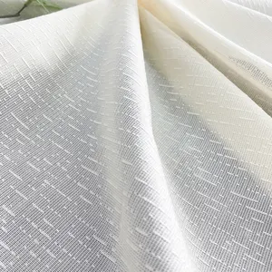 Tissu brodé à motifs de Texture de rideau transparent