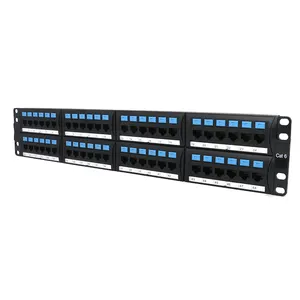 Cat6 Patch Panel MT-4023 Cat5E Cat6 2U 48 Port Patch Panel 19 Inch Type Networking Cabling Patch Panel