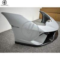 Kits de Carrocería Delantera Semi-Completos de Fibra de Carbono Forjado Estilo P para Lamborghini Huracán LP580 LP610 2014-2018, Piezas de Parachoques de Carbono Forjado