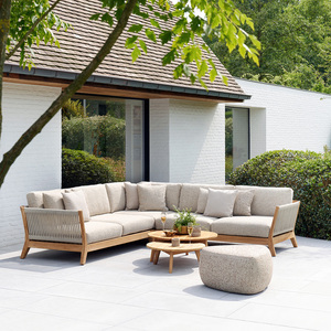Ensemble Canapé 2 Places + 3 Fauteuils Rétro - Structure Bois, Tissu Fleuri