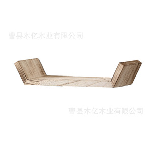 Étagère murale en bois rectangulaire, support de rangement durable pour chambre à coucher, dortoir, bibliothèque - Product Image 3