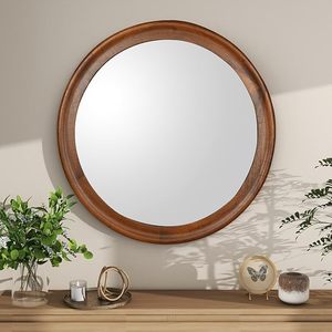 Miroir mural encadré en bois massif de haute qualité, durable, moderne, minimaliste, tendance, miroir décoratif d'appoint pour salon, chambre à coucher - Product Image 4