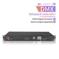 AICPOSE DMX Artnet 8 Way Network Expander 4096 Canaux DMX512 Convertisseur Art Net Contrôleur de Lumières de Scène