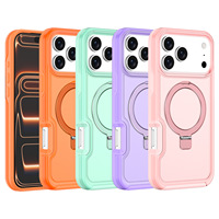 Coque de téléphone magnétique mate antichoc pour iPhone 14 15 16 17 Pro Max, protection douce pour la peau