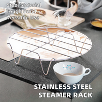 Yolecen rond écologique en acier inoxydable porte-ustensiles de cuisine cuisson et cuisson support de refroidissement avec pied bas support vapeur