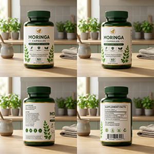 Capsules de Moringa, 60 unités, 600 mg par capsule, extrait de feuilles de Moringa Oleifera, complément alimentaire, soutien immunitaire - Product Image 2