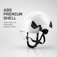 Casque de sécurité anti-impact ANSI CE EN397 en ABS avec visière et lunettes de protection pour la sécurité, la construction, l'industrie, le serrage, la randonnée