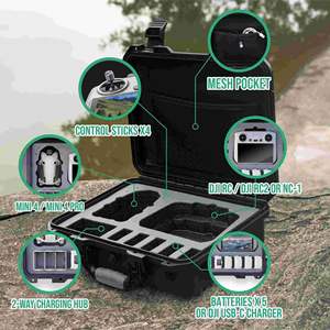 Échantillon gratuit, vente en gros, boîte à outils multifonctionnelle, étanche, coque rigide pour drone avec poche en filet, étui rigide de transport en EVA - Product Image 2