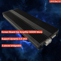 Amplificateur de subwoofer de voiture SPL Corée 0,5 Ohm 5000W RMS 3000W 1 Ohm Demi-pont Basses Puissantes Classe D Monobloc