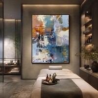 Peinture à l'huile abstraite texturée originale 100% peinte à la main, paysage moderne, peinture sur toile personnalisée, art mural pour la décoration du salon