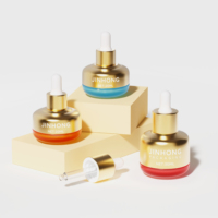 Botol Serum Kaca Kosong Premium 20ml 30ml Bulat dengan Logo Kustom, Wadah Serum Wajah Minyak Esensial