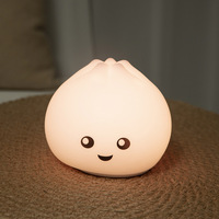 Petit poulet enfants jouets lampe à piles sécurité silicone souple lampe de sommeil couleurs changeables enfants led veilleuse