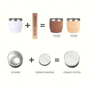 Stainless Steel Vacuum Insulated 4oz 6oz 8oz Mini Tumbler Shot Glass Coffee <b>Espresso</b> Tumbler <b>Cup</b> Small Coffee Mug Magslider Lids - Product Image 6