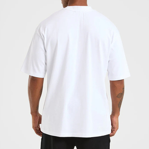 Men's Oversized Custom High Quality 100% Cotton Breathable Casual Summer Long Solid Blank <b>Canvas</b> <b>Plain</b> Dyed T-Shirts - Product Image 2