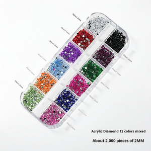 3D Plastic Nail Rhinestones <b>Red</b> Green Gold Mix Snowflake Pearl <b>Glitter</b> Christmas Nail Art Jewelry Decoration Manicure - Product Image 3