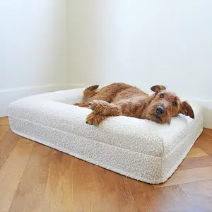 Cama de cachorro pequena de espuma de memória para animais de estimação, cama luxuosa à prova d'água para cães grandes, sofá lavável à máquina, cama para cães