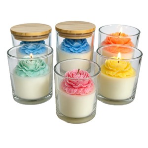 Christmas Palm Wax Scented <b>Candle</b> Handmade <b>Glass</b> <b>Jar</b> Aromatherapy Fresh Fragrance Long Lasting Classic for Home Decor Birthday - Product Image 1