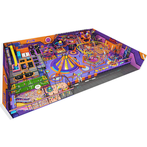 Beilai Aire de jeux intérieure colorée pour enfants, grande aire de jeux souple en acier et en bois, équipement de jeux, toboggans, trampoline, zone d'activités - Product Image 5