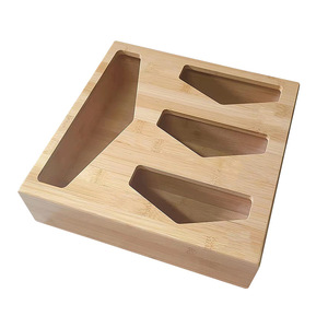 Caja de almacenamiento multiusos de bambú, bolsa para almacenar alimentos, estante de almacenamiento, almacenamiento y organización de bolsas de alimentos para cocina, caja de almacenamiento de bambú. - Product Image 4