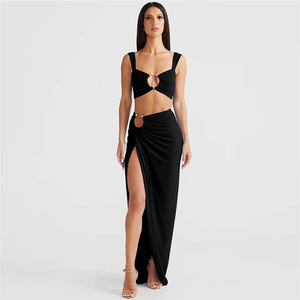 Automne nouveau haut court <span class=keywords><strong>taille</strong></span> haute moulante jupe ensemble Style Sexy transfrontalier femmes mode robe <span class=keywords><strong>taille</strong></span> <span class=keywords><strong>XL</strong></span> - Product Image 6