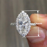 Huitan Groothandel Mode Vrouwen Zilver Valentines Diamanten Ringen Bruiloft Zirkonia Anillos Sieraden Verkopers Verlovingsring