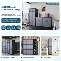 Casier moderne en métal à 6 niveaux avec 6 portes pour le rangement des meubles de chambre à coucher pour l'école, la salle de sport, le bureau et les employés.