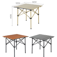 Table pliante légère et portable pour faire des rouleaux d'œufs - Cadre en acier au carbone et surface imperméable pour le camping, les pique-niques, la plage et les loisirs en plein air