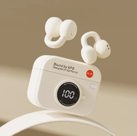 Earphone Q87 Ear Clip Retro Bentuk Kamera Kulit TWS dengan Layar Digital Display Gaming Latensi Rendah