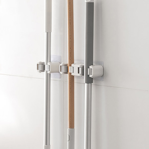 Yimijia Mop <b>Clip</b> Wall Mounted Punch Free Mop Holder Bathroom Storage <b>Hook</b> - Product Image 2