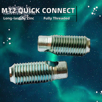 M12 Quick Connector Aluminum Profile Automatic External Thread Inserts Zinc Plated Fasteners Material Zinc