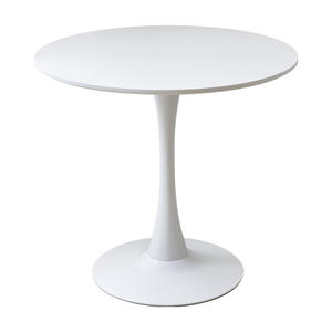 Mesa de centro redonda de estilo nórdico, color blanco, base de plástico con forma de tulipán, fácil de limpiar, muebles para sala de estudio - Product Image 4
