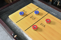 Table de jeu de palets en bois massif de taille personnalisée 12 Table d'intérieur multi-jeux polyvalente avec coussin en ardoise pour billard billard billard