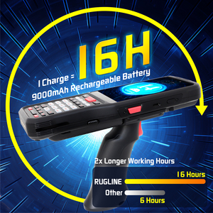 PDA portable Android 14 OS, <span class=keywords><strong>scanner</strong></span> de codes-barres 2D, 4G+64G, processeur MTK MT6789 G99, 9000mAh avec échange à chaud, étanche IP68 - Product Image 4