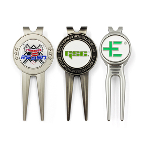 Manufacturer Custom Design Logo <b>Golf</b> Ball Mark Accessories Metal <b>Golf</b> Divot Repair Tool <b>Golf</b> Divot Tool - Product Image 3