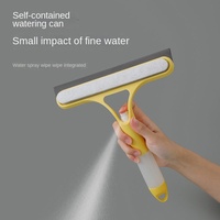 Essuie-glace de nettoyage de vitres double face en plastique écologique trois en un avec raclette TPR pour miroir et verre domestiques