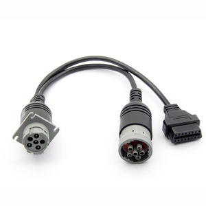 Linkyou OEM j2002 tipe 2 Y kabel Deutsch 6PIN 9PIN konektor DB9 DB15 Tembaga konduktor PVC jaket untuk mobil - Product Image 1