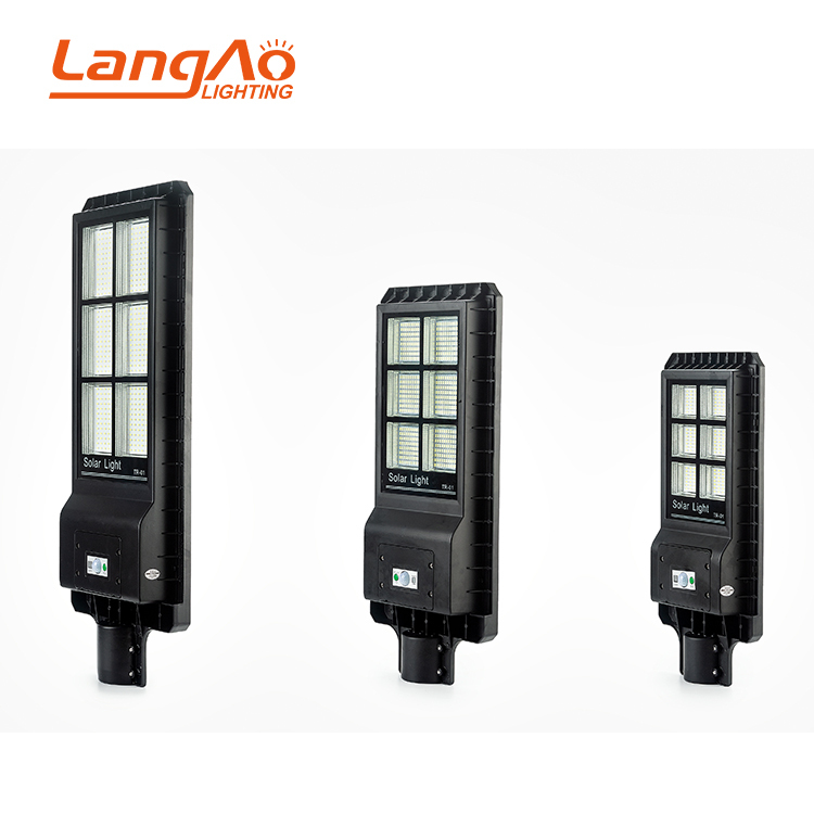 Impermeable al aire libre ip65 sensor integrado 60w 120w 180w todo en una luz de calle solar llevada precio