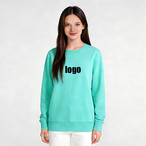 Sweat-shirt unisexe vierge en coton mélangé 300 g/m² à col ras du cou, personnalisable avec logo, couleur unie, vente en gros, classement supérieur - Product Image 1