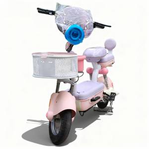 Vélo Électrique Urbain <span class=keywords><strong>Femme</strong></span> 14 Pouces Nouvelle Arrivée Offre Spéciale Moteur Brushless Double Suspension Assistance au Pédalage Numérique avec <span class=keywords><strong>Panier</strong></span> 48V - Product Image 2