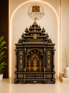 Traditional South Indian Style Teak Wood Temple Gopuram Pooja <b>Mandir</b> Cabinet-Customized Size Color Durable Home Furniture USA - Product Image 2