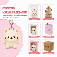 Porte-clés en peluche personnalisé OEM ODM, chaton en peluche doux, fabriqué selon votre design avec logo et emballage personnalisés, vente en gros