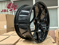 Jantes en alliage d'aluminium forgé monobloc 16-24 pouces, nouveau noir brillant, étoile creuse à cinq branches, jantes sport modifiées 20mm 25mm