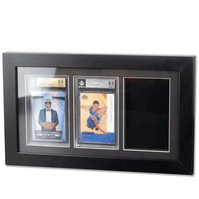 Moldura de madeira BGS Graded Card Display Frame Wall Mount Baseball Trading Card Display case Cartões Graded BGS